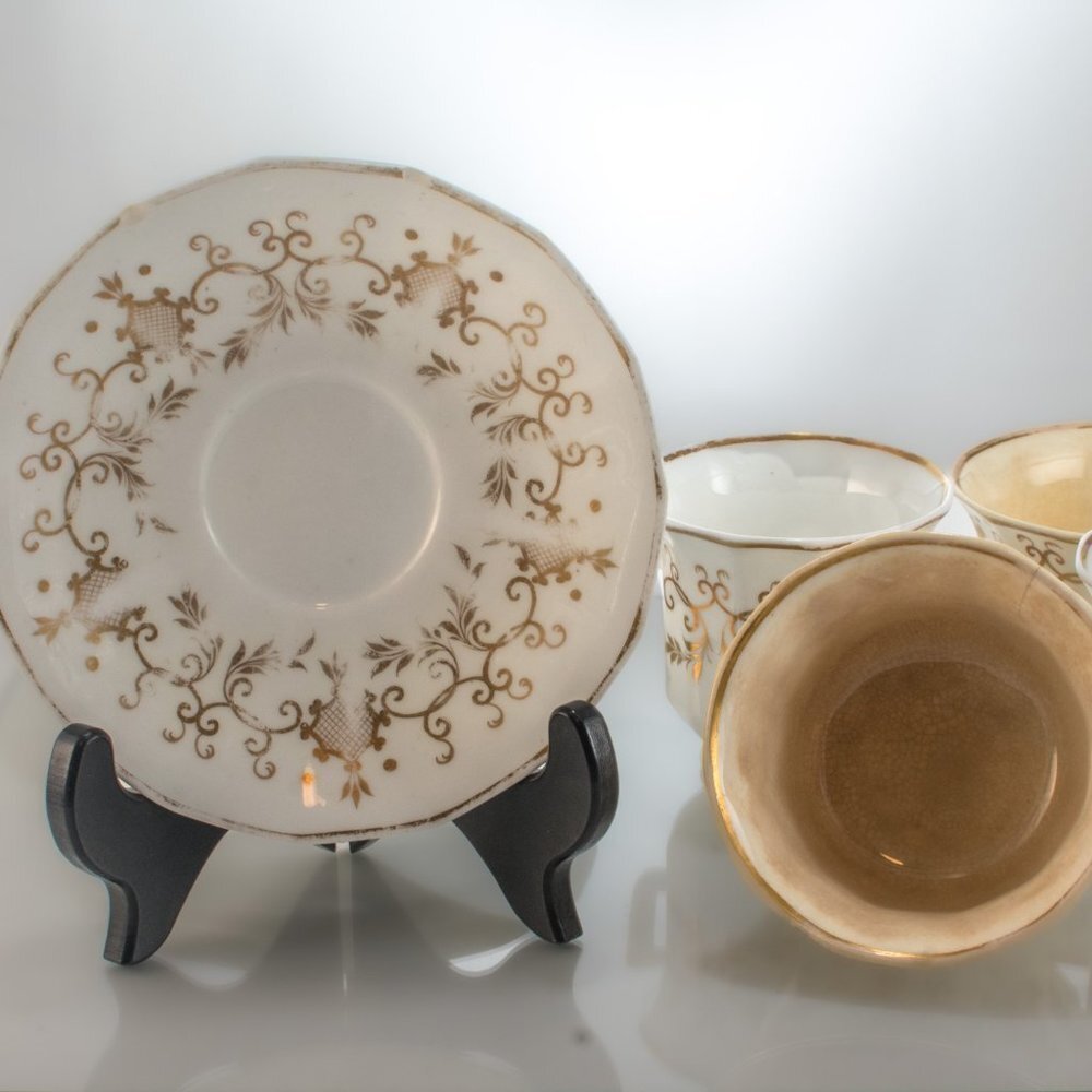 ANTIQUE Copeland and Garrett Late Spode Felspar Porcelain Set | Rococo Style - Picture 6 of 12